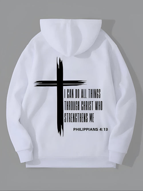 Philippians 4:13 Strength Hoodie